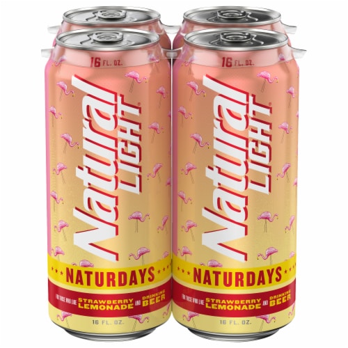 Natural Light Naturdays Strawberry Lemonade Beer Perspective: back