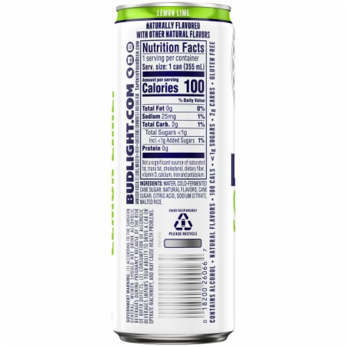 Bud Light Seltzer Hard Seltzer Single Can Perspective: back