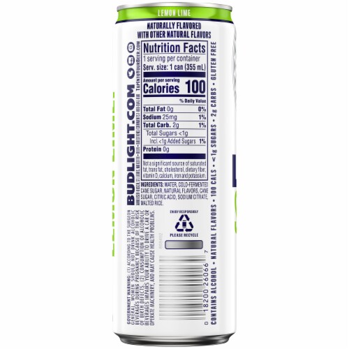 Bud Light Seltzer Hard Seltzer Single Can Perspective: back