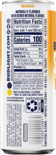 Bud Light Mango Hard Seltzer Single Can Perspective: back