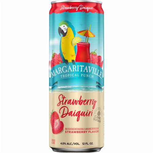 Margaritaville Strawberry Daiquiri Ready to Drink Cocktail Single Can Perspective: back