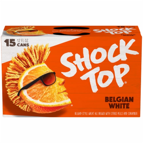 Shock Top Belgian White Wheat Beer Perspective: back