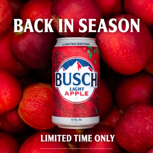 Busch Light Apple Beer 30 Cans 12 Fl