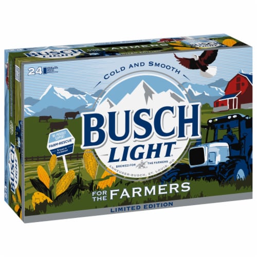 Busch Light American Lager Beer Perspective: back