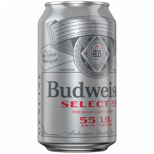 Budweiser® Select 55™ Light Beer Perspective: back
