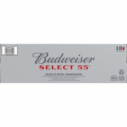 Budweiser Select 55 Light Beer Perspective: back