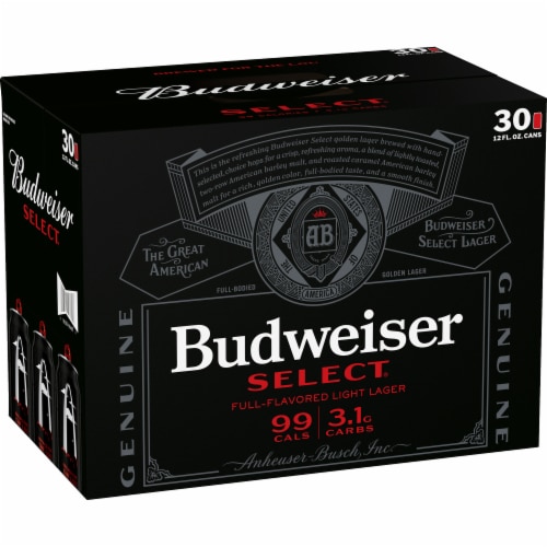 Budweiser Select Light Beer Perspective: back