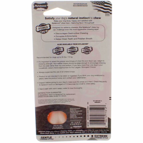 Nylabone DuraChew Power Chew Dog Bone, Wolf SIze, Chicken Perspective: back