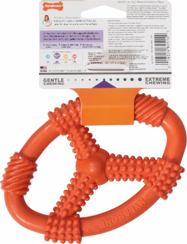 Nylabone® Fun 'N' Fit Chicken Flavor Dog Toy Perspective: back
