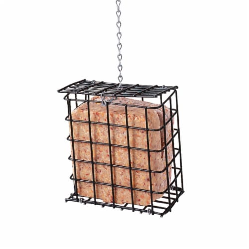 C&S Black 2-Cake Plastic Suet Feeder 707 Perspective: back