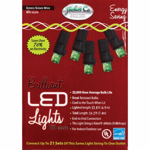 J Hofert Green 100-Bulb M5 LED Light Set 2365-05 Perspective: back