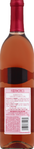 Barefoot Cellars California White Zinfandel Wine Perspective: back