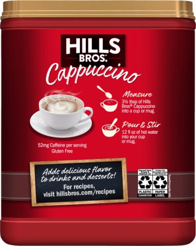 Hills Bros.® Double Mocha Cappuccino Instant Coffee Perspective: back