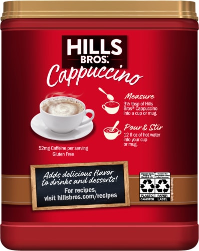 Hills Bros.® English Toffee Cappuccino Drink Mix Perspective: back