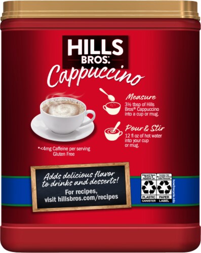 Hills Bros.® Decaf French Vanilla Cappuccino Drink Mix Perspective: back