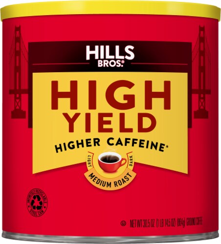 Hills Bros.® Higher Caffine High Yield Medium Roast Ground Coffee Perspective: back