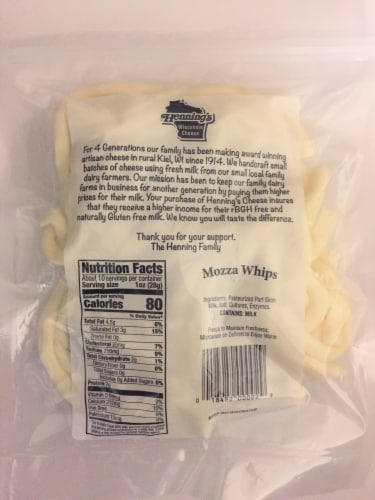 Henning's Mozza Whips Mozzarella Cheese Perspective: back