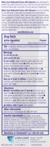 Bikini Zone Medicaited After Shave Cream Perspective: back