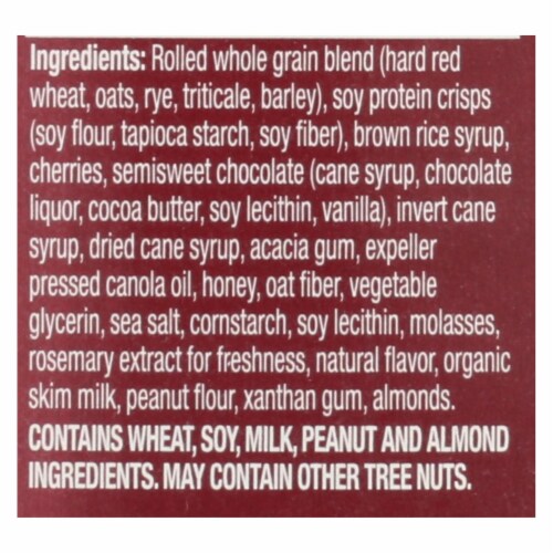 Kashi Cherry Dark Chocolate Chewy Granola Bars Perspective: back