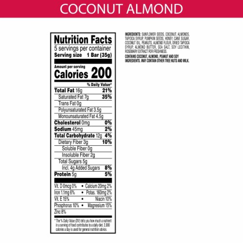 Kashi Coconut Almond Chewy Granola Bars Perspective: back