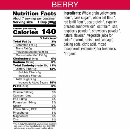 Kashi by Kids Super Loops Berry Breakfast Cereal Perspective: back