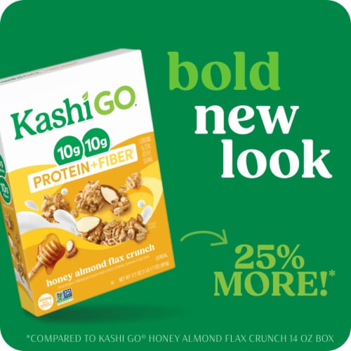 Kashi GO Honey Almond Flax Crunch Protein Cereal Perspective: back