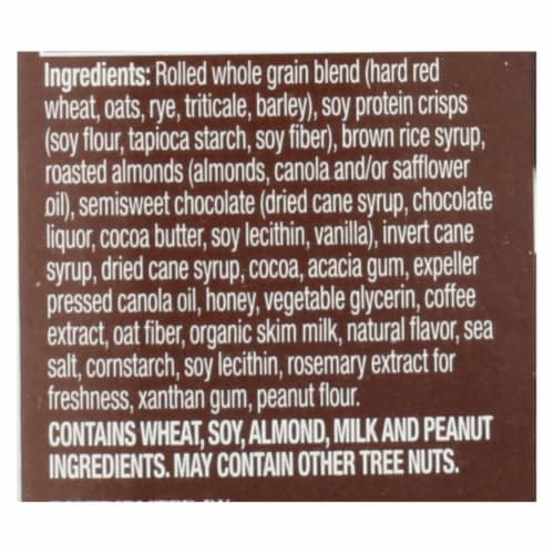 Kashi Dark Mocha Almond Chewy Granola Bars Perspective: back