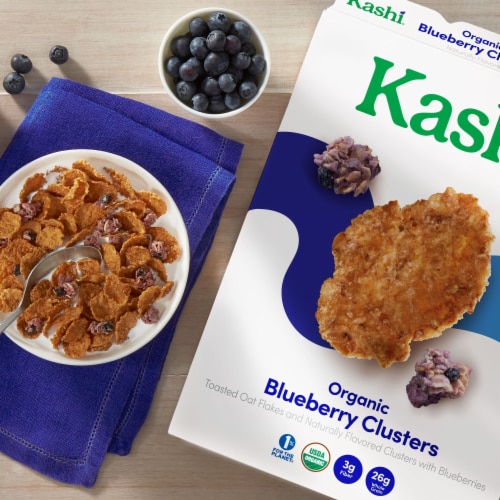 Kashi Blueberry Clusters Cereal Perspective: back