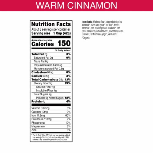 Kashi Warm Cinnamon Organic Cereal Perspective: back