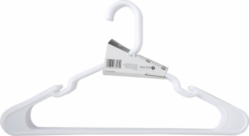 Merrick White Plastic Tubular Hangers, 7 ct.