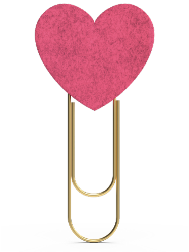 IG Design Heart Fabric Clip - Assorted Colors Perspective: back
