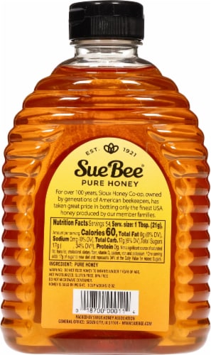 Sue Bee® Premium Clover Honey Perspective: back