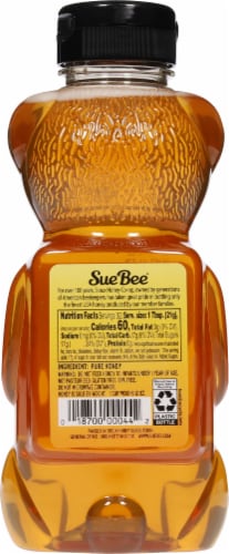 Sue Bee Premium Clover Honey Bear Perspective: back