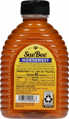 Sue Bee® Northwest Unfiltered & Raw Pure Honey Perspective: back