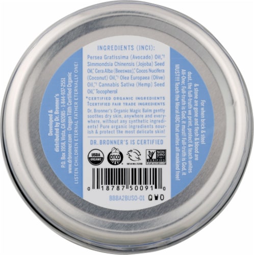 Dr Bronner's Baby Unscented Organic Magic Balm Perspective: back