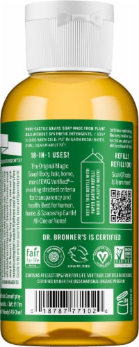 Dr. Bronner's 18-in-1 Hemp Almond Pure-Castile Liquid Soap Perspective: back