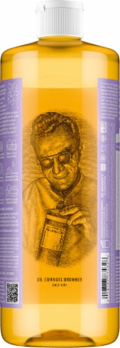 Dr. Bronner's 18-in-1 Hemp Lavender Pure-Castile Liquid Soap Perspective: back
