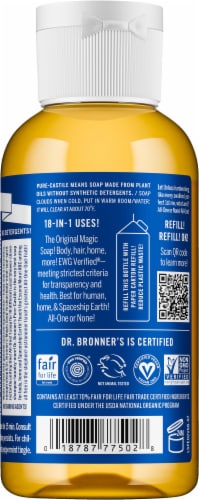 Dr Bronner's 18-in-1 Hemp Peppermint Pure-Castile Liquid Soap Perspective: back