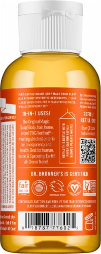 Dr. Bronner's Magic Soaps 18-in-1 Hemp Tea Tree Pure-Castile Liquid Soap Perspective: back