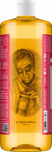 Dr. Bronner's 18-in-1 Hemp Rose Pure-Castile Liquid Soap Perspective: back