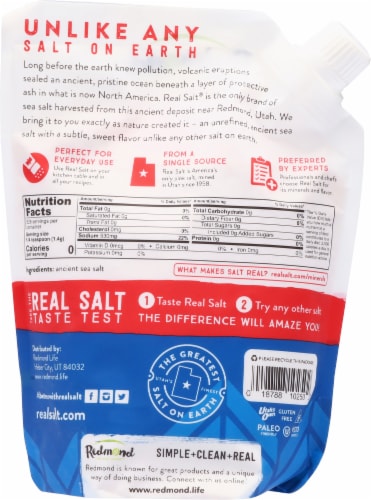 Redmond Real Salt® Ancient Fine Sea Salt Perspective: back