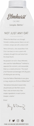Elmhurst™ Milked Oats™ Non-Dairy Beverage Perspective: back