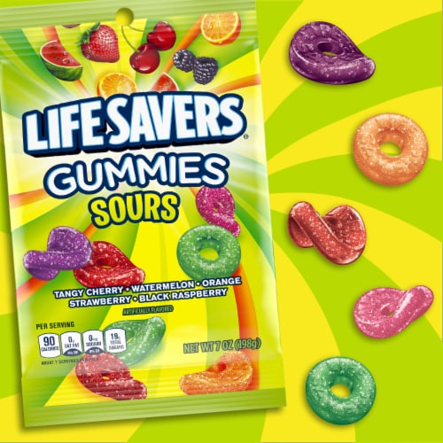 Life Savers Sour Gummy Candy Bag Perspective: back