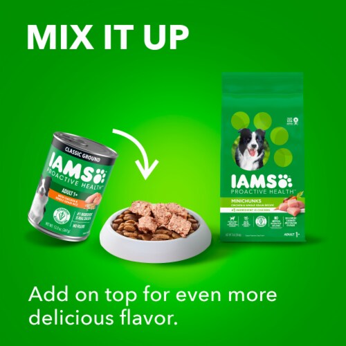 IAMS Proactive Health Adult Wet Dog Food Classic Ground with Chicken and Whole Grain Rice Perspective: back