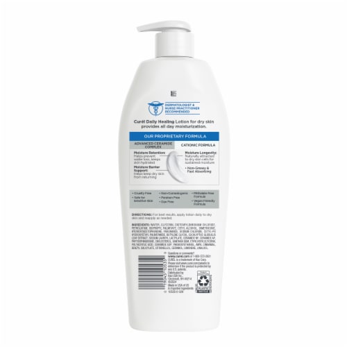 Curel Daily Healing Original Dry Skin Lotion Perspective: back