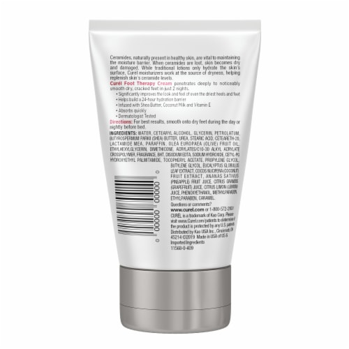 Curel Foot Therapy Cream, Soothing Lotion for Dry Cracked Feet, with Shea Butter and Coconut Milk Perspective: back