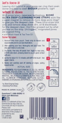 Biore Witch Hazel Ultra Deep Cleansing Pore Strips Perspective: back