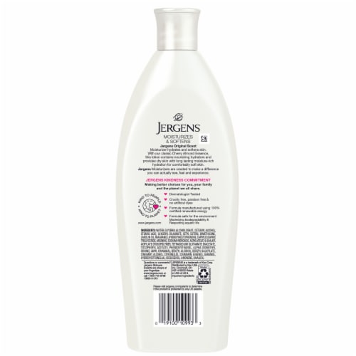Jergens Original Scent with Cherry Almond Body Lotion for Dry Skin Body Moisturizer Perspective: back
