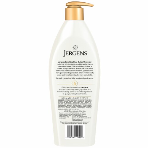 Jergens Shea Butter Moisturizer Hand And Body Lotion for Dry Skin, Dermatologist Tested Perspective: back