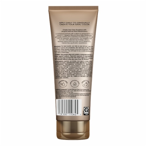 Jergens Natural Glow Natural Glow Daily Moisturizer Lotion, Medium to Deep Skin, Self Tanner Perspective: back